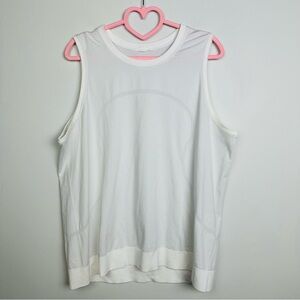 Lululemon Athletica White Swiftly Breathe Muscle Tank Size 14